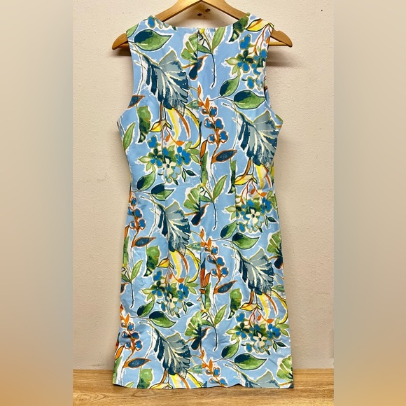 J. McLaughlin Sleeveless Sophia Catalina Cloth Dress Jardinia Print Size L - Picture 2 of 6